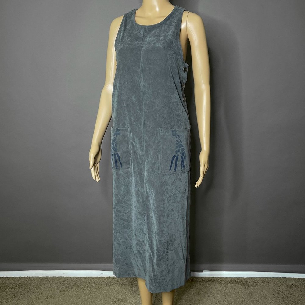CDC Petites Sleeveless Jumper With Side Button Closure Two Pockets Dress‎ Size 4